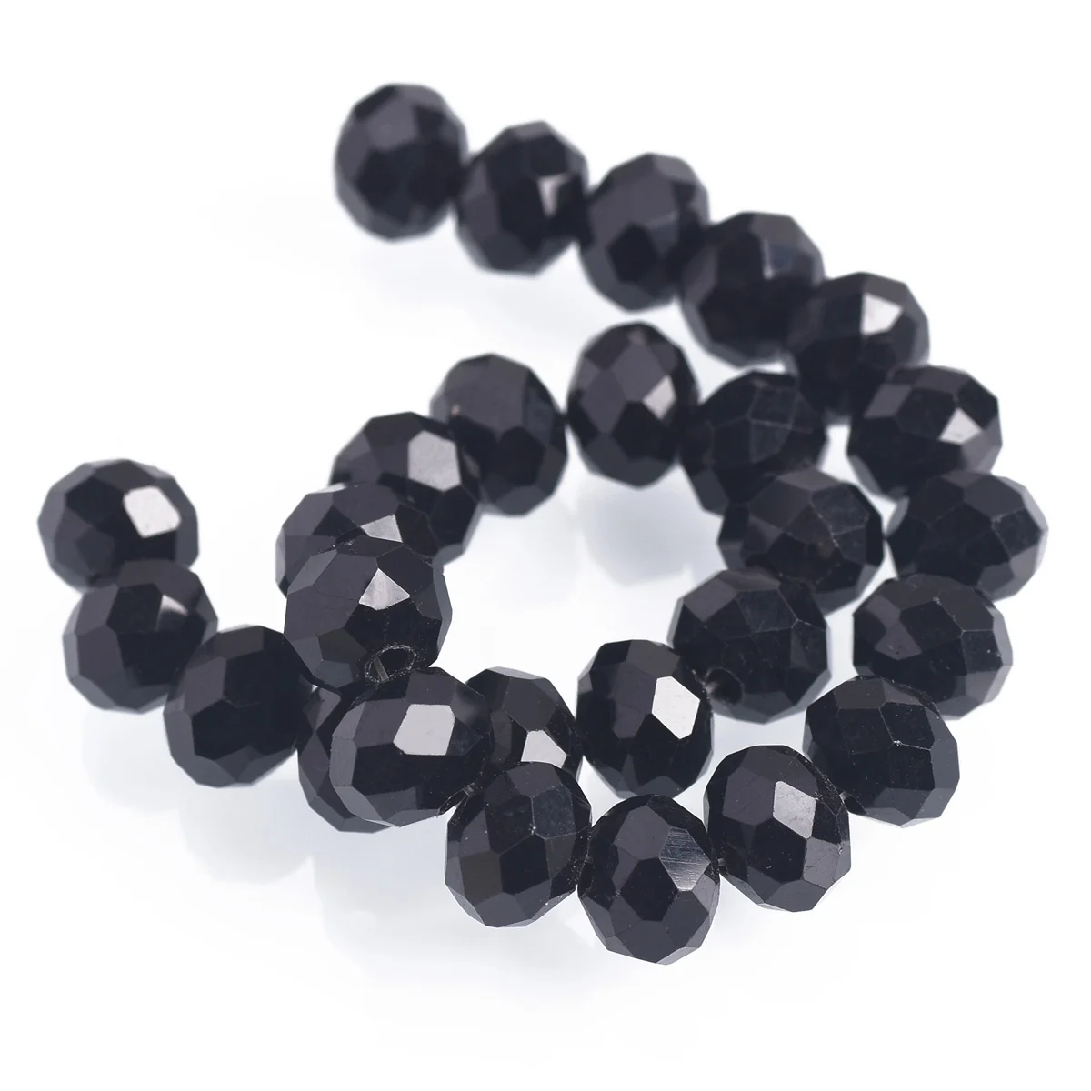 Black Color 3mm 4mm 6mm 8mm 10mm 12mm 14mm 16mm 18mm Rondelle Faceted Crystal Glass Loose Spacer Beads For Jewelry Making DIY fly over tarot φ 16mm clamp type motor fixed base black tl68b25