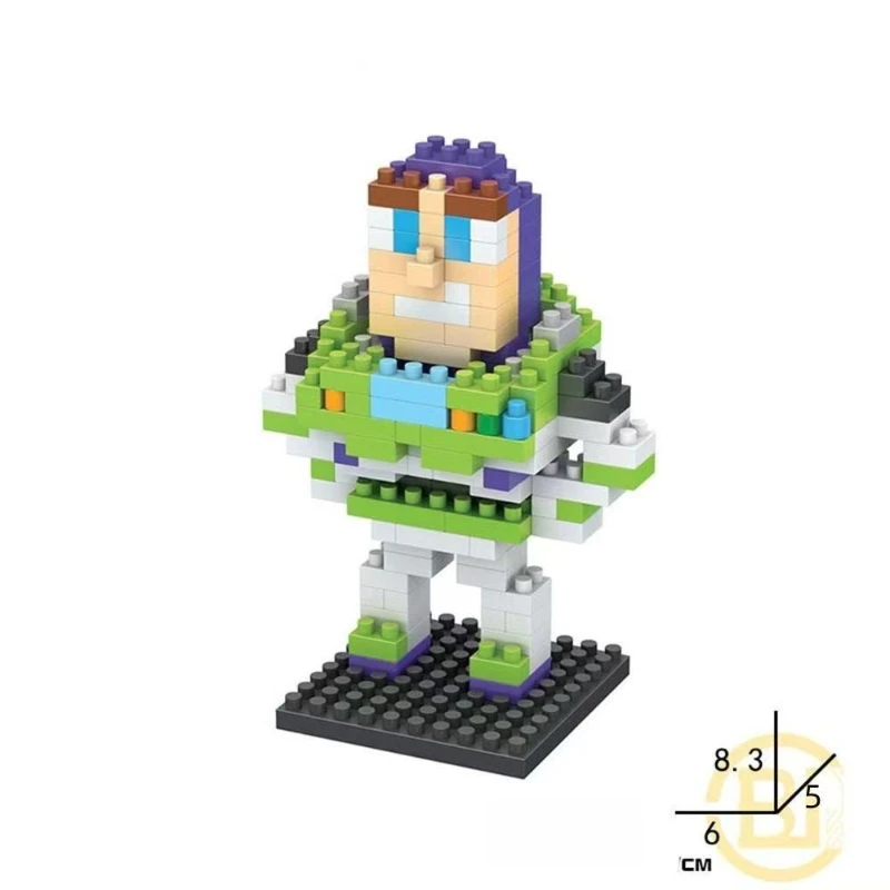 Mini Building Block Toys Cartoon Character Models Desktop Ornaments Children's Assembled Toys Holiday Gifts Birthday Gifts - 4