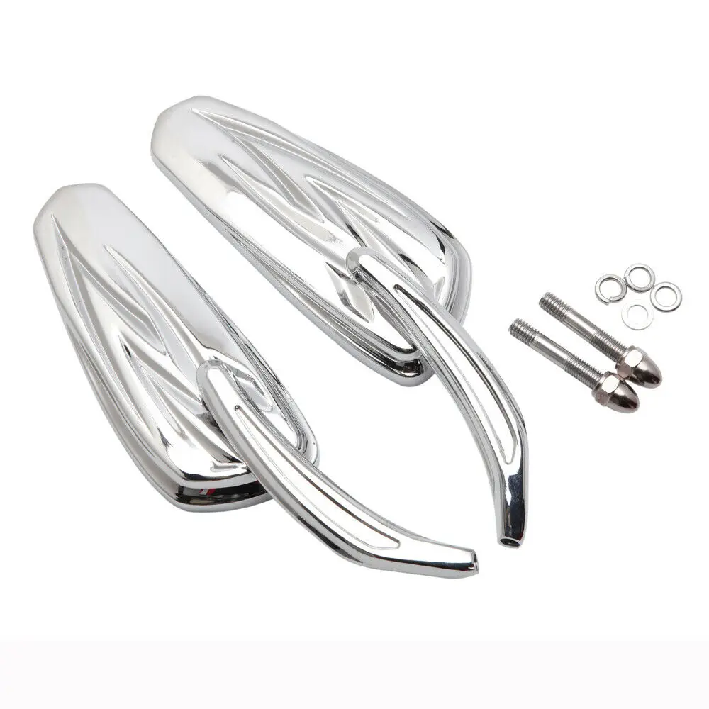 Chrome Rearview Side Mirrors Custom For Harley Touring Street Road Glide CVO