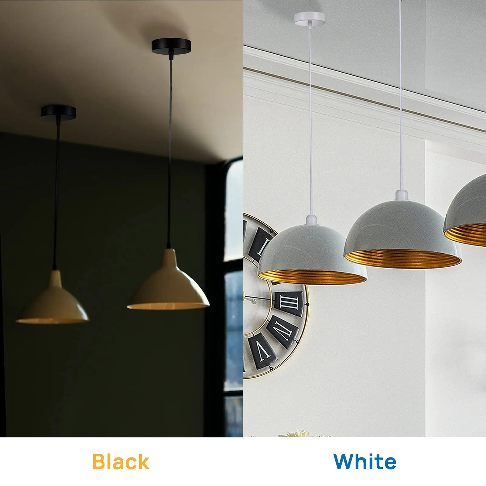 Vintage E26 E27 hanging lamp holder Full teeth with 3M cable ceiling lamp holder socket base for hanging pendant lights
