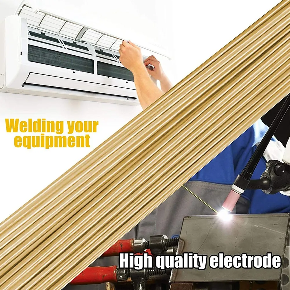 

20pcs Brass HS221 Welding Wire Brazing Rods With Low Temperature Welding Rod 1.6*250mm Gray Cast Iron Inlaid Carbide Cut Tool