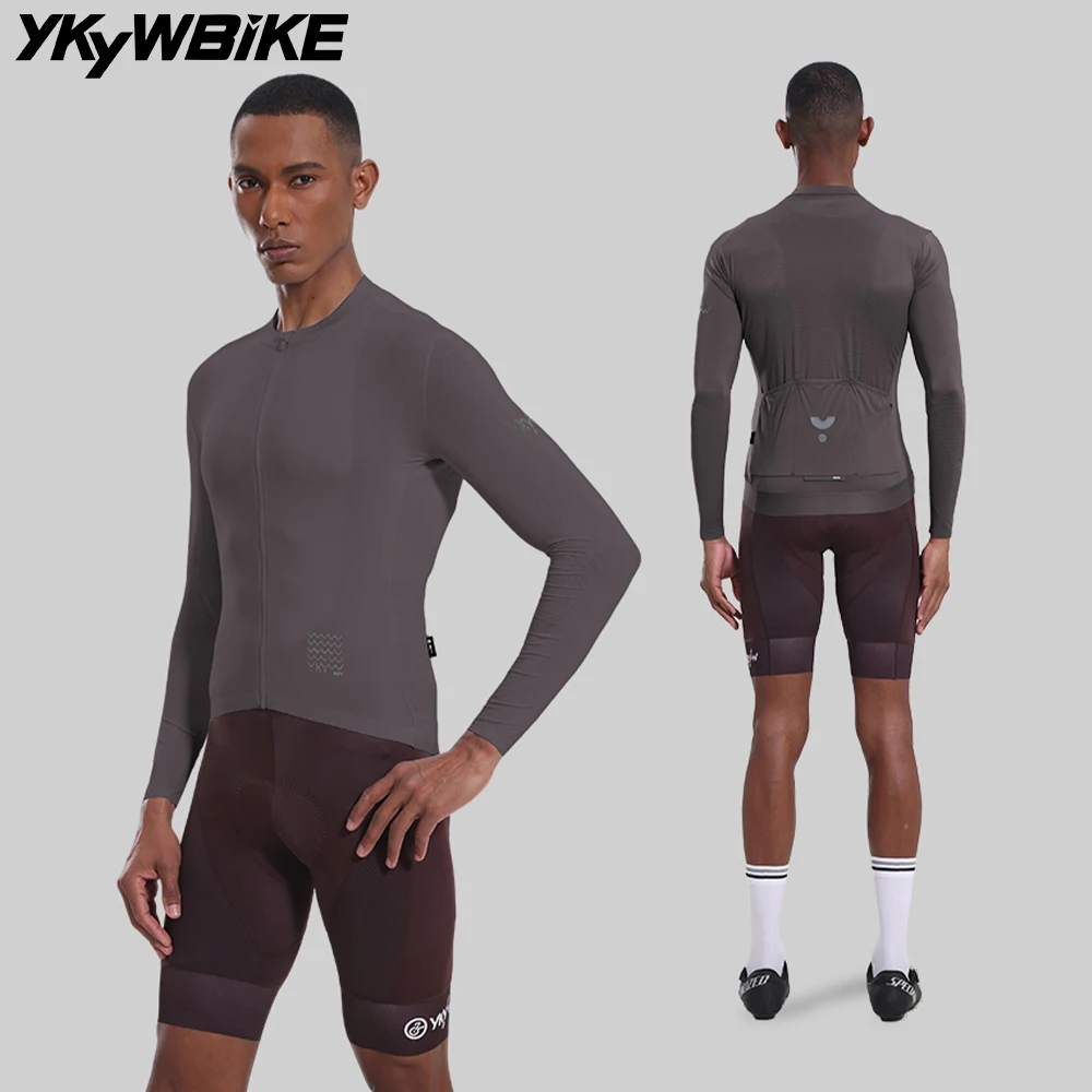 YKYWBIKE Men's Performance Top UPF 50+ Summer Cycling Jersey Short&Long Sleeve Breathable Bike Shirt Cycling with YKK Shirt MTB 2