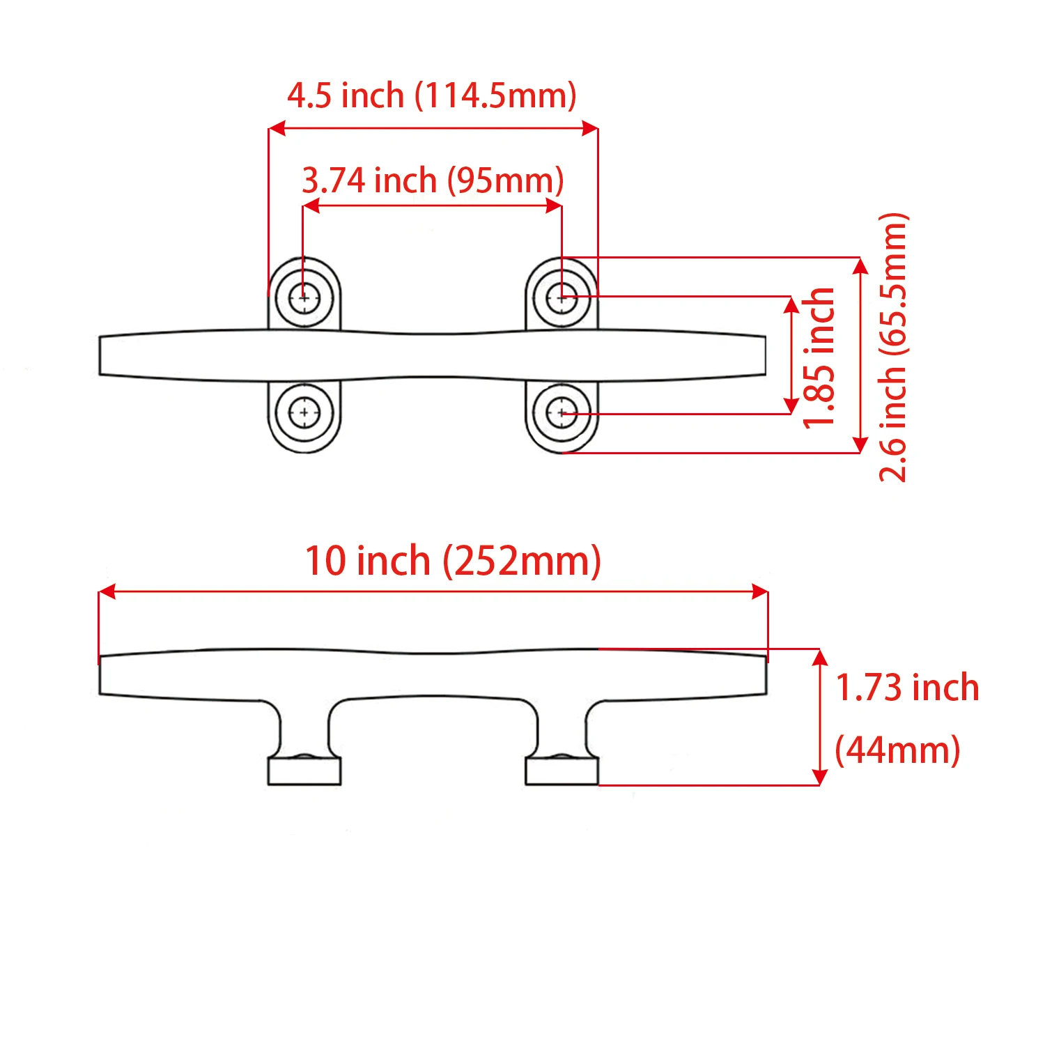 Рисунок 2 - 10 дюймов, нержавеющая сталь