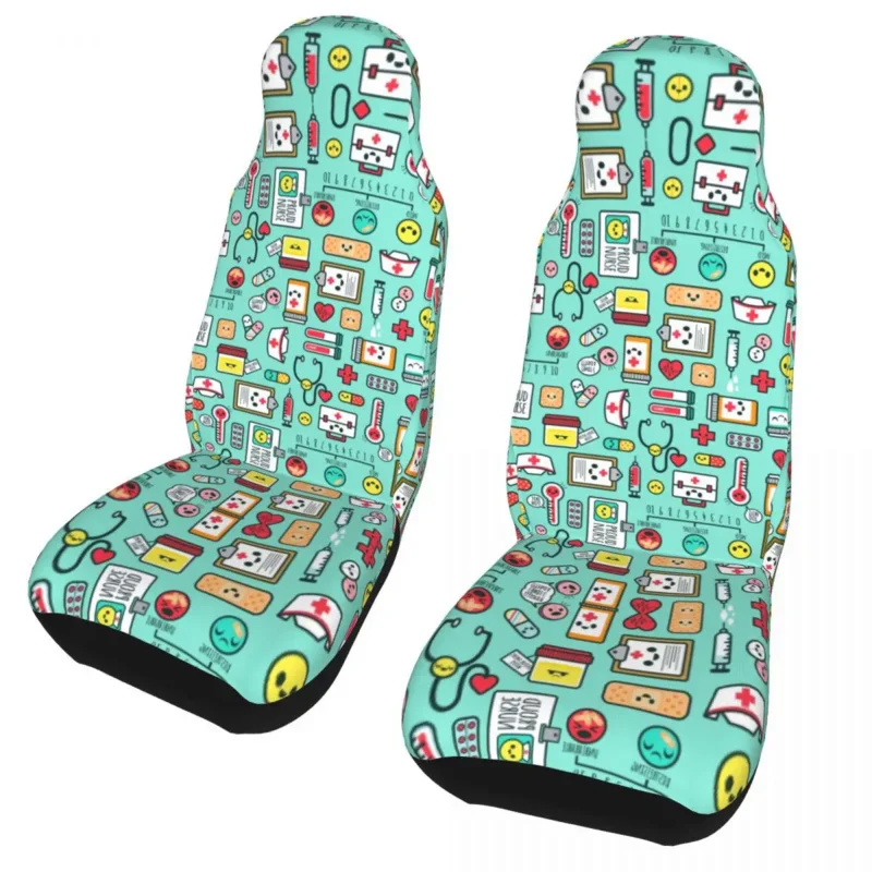 

Proud To Be A Nurse Car Seat Covers Universal for Cars Trucks SUV or Van Health Care Nursing Bucket Seats Protector Covers Women