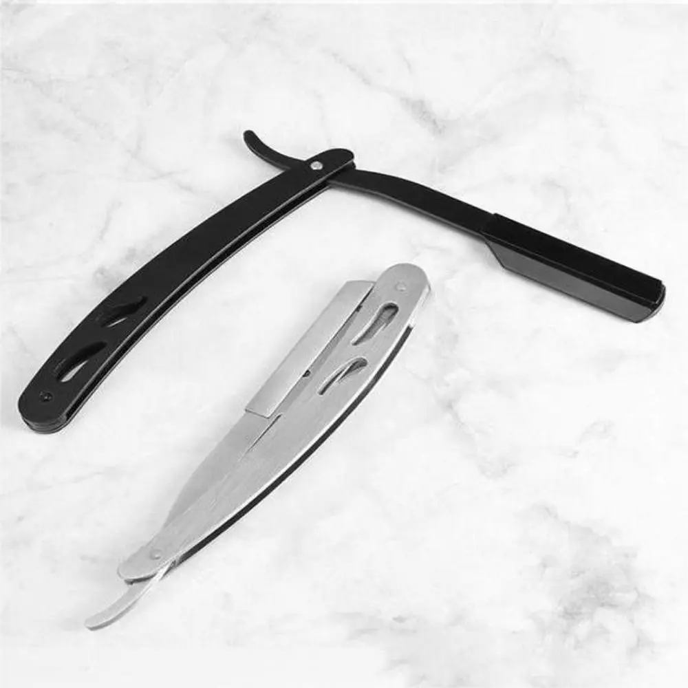 

Old Fashion Classic Manual Stainless Steel Folding Shaving Barber Tools Shaving Razor Hair Razor Shave-Stainless Steel