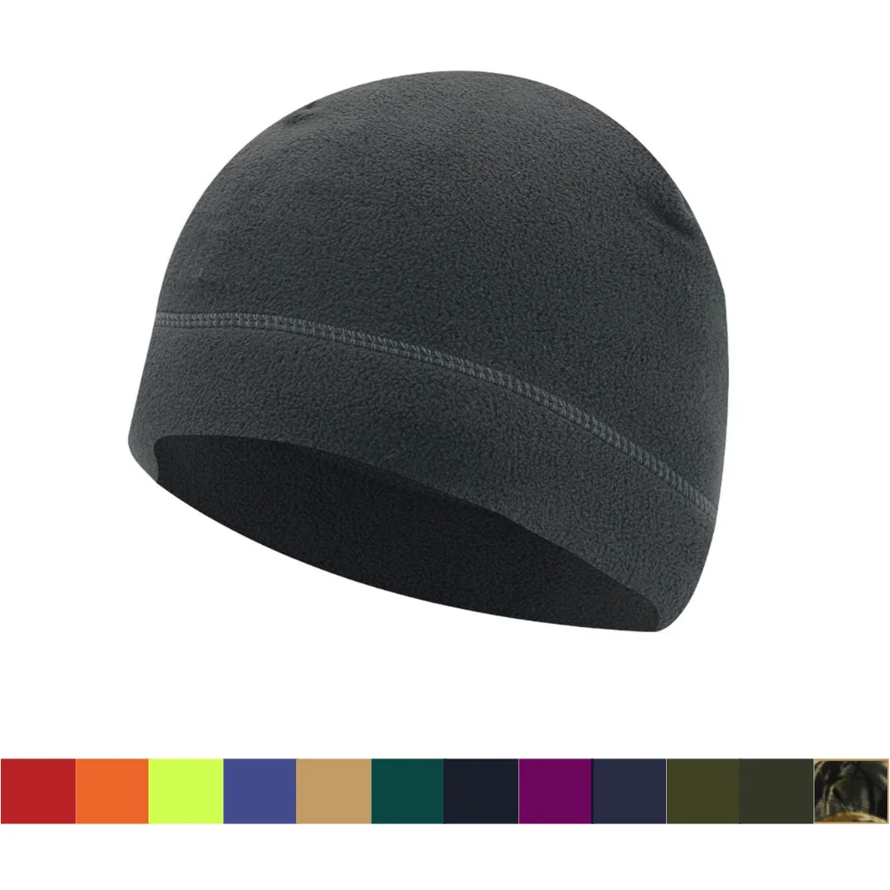 Men Women Winter Warm Fleece Fabric Hats Unisex Thickened Windproof