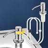 304 Stainless Steel Sink Soap Dispenser Kitchen Sink Hand Sanitizer Bottle Soap Dispenser Pump Head Extension Tube Presser 1