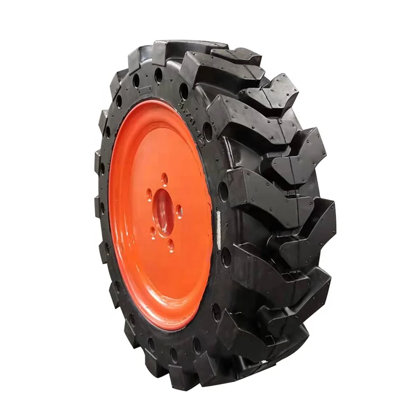 

33x12-20 Skid Steer Loader Solid Tires 33 12 20 Black Rubber Foam Filled Tire 7-10 Working Days Top-quality Tyre 4pcs Geelaner