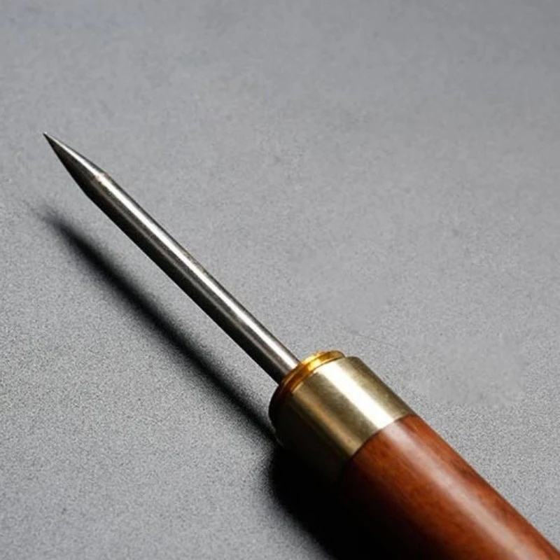 Description Picture 5 of itemStainless Steel Ice Pick with Wooden Handle Manual Ice Carving Tool Home Ice Crushers Ice Cone Bar Bartender Tool Kitchen Tool
