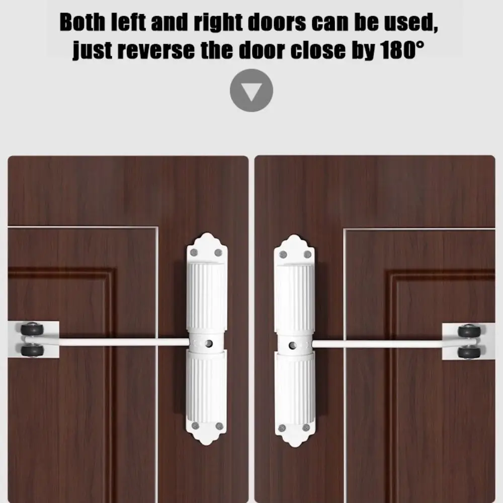 Durable Spring Automatic Door Closer Invisible Adjustable Door Closing Device Aluminium Alloy Mute Stopper Study