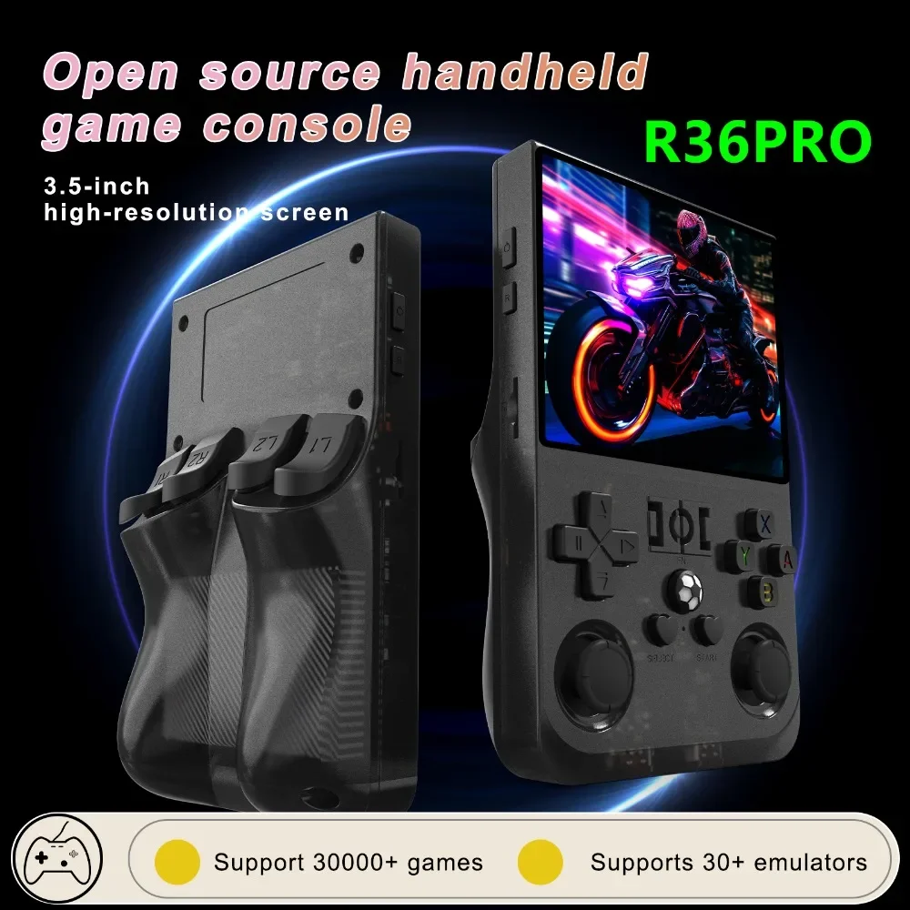 NEW R36PRO Retro Handheld Video Game Console Linux System 3.5 Inch