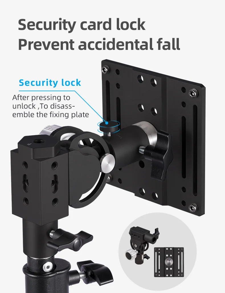 Selens 180 Degree Rotation Display Quick Mounting Plate Base Adjustable Universa