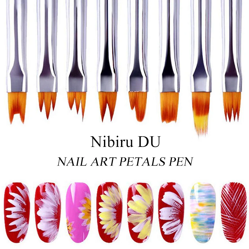 Nail art tools Nail art brushes Nail brushes Gel nail tools 8/15Pcs Nail Art Brushes Set Professional Drawing Pen Gradient Painting Brush UV Gel Flower Painting Tool Manicure Supplies