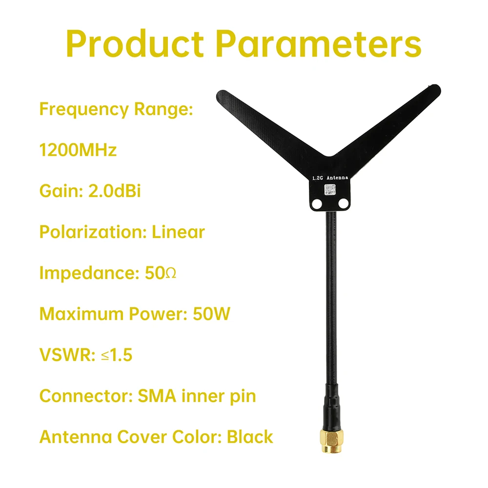 Antenne FPV 1.2GHz 50W SMA 2dBi pour drone course transmission vidéo