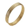 6PC/SET Trendy Gold Silver Color Bangles Bracelets For Women 68mm Big Circle Wire Round Bangle Jewelry Pulseras Gifts Wholesale 5