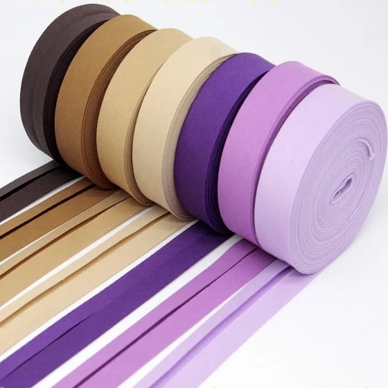 Extra Soft Cotton 20MM Silk Clothing Bias Tape for Baby Clothes 12yards/lot cotton bias tape,cotton webbing tapes