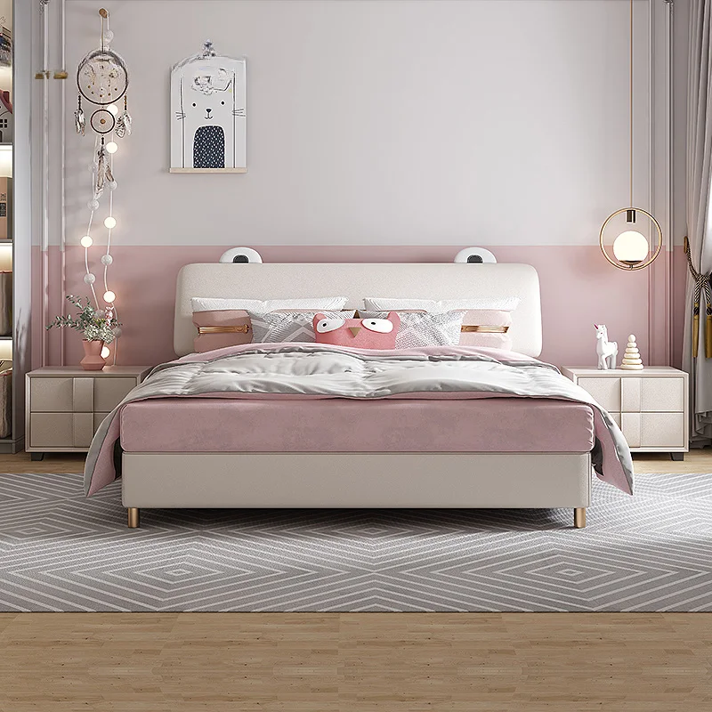 

Single Children Beds Boy Solid Wood Popular Hot Cartoon Modern Simple Children Beds Light Luxury Kinderbett Bedroom Furniture