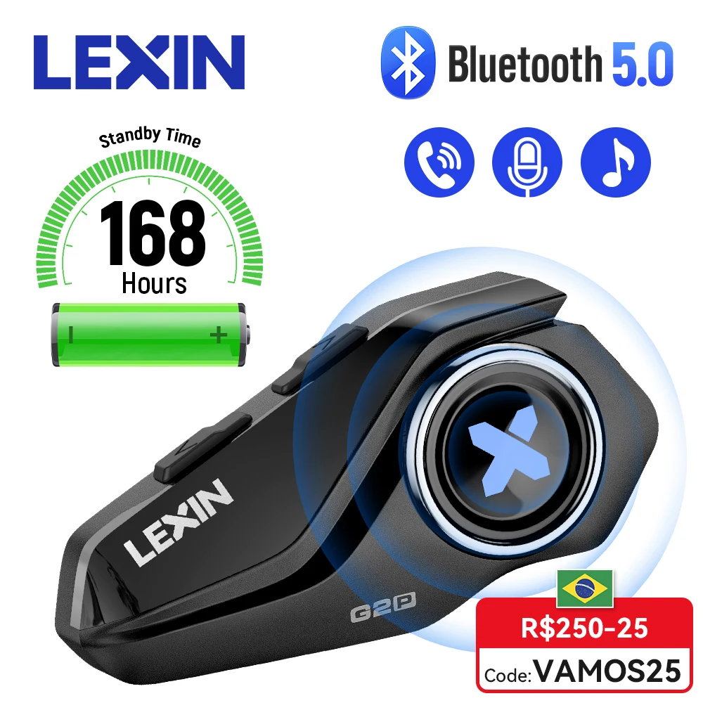 Lexin-intercomunicador-G2P-para-casco-de-motocicleta-Auriculares ...