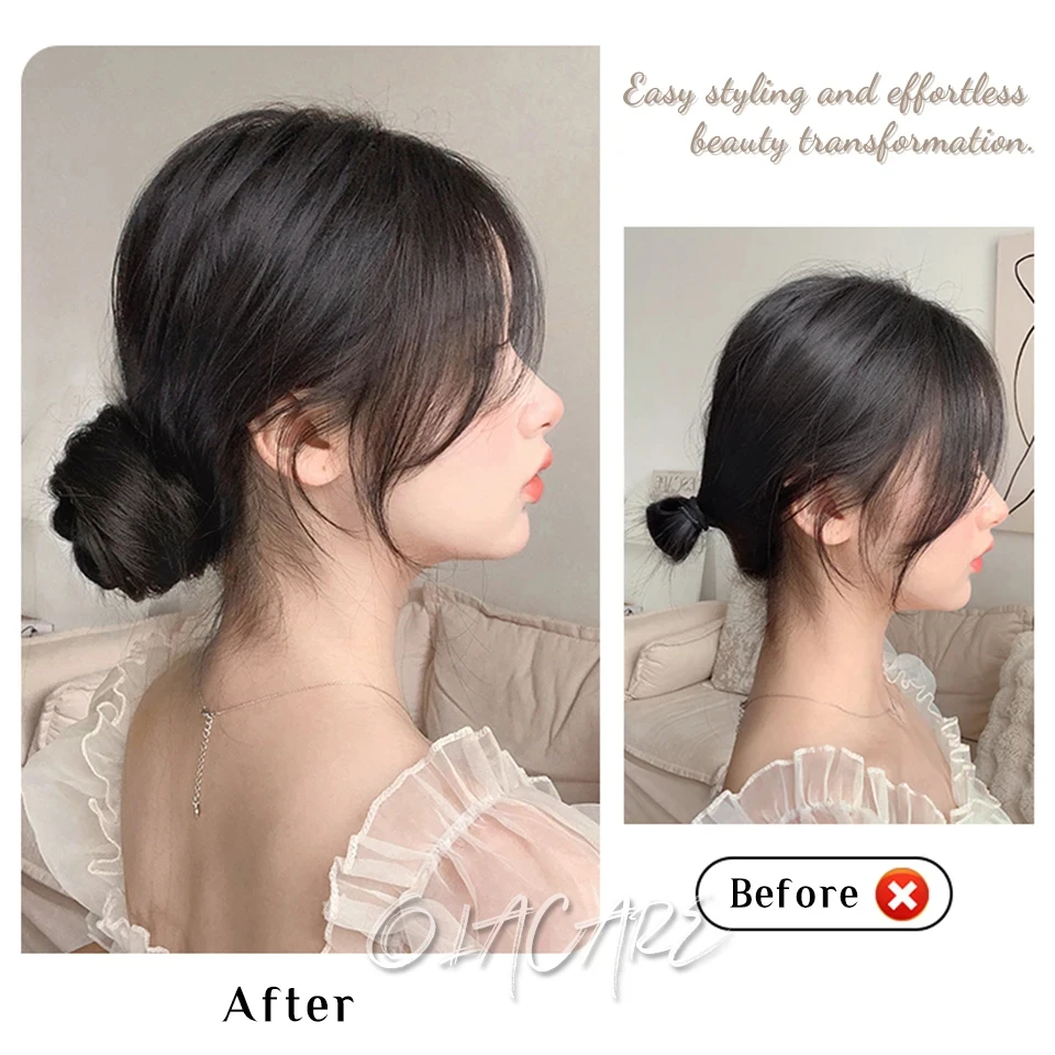 Synthetic Hair Bun for Women Curly Straight Messy Updo
