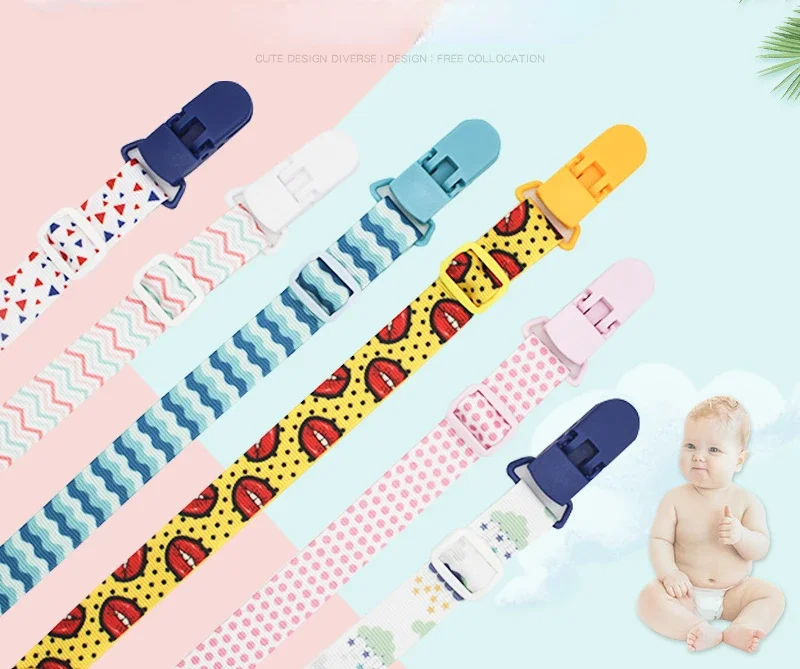 Pacifier clip Baby Pacifier Clip Kids Soother Anti-lost Chain Adjustable Teethers Toys Babies Stroller Accessories Holder Strap Attache Tetine