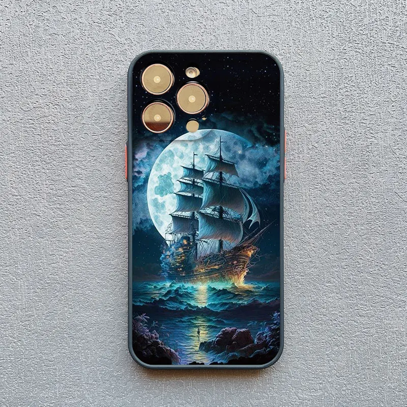 Voyage Ocean Cloudy Horizon Handyhülle für iPhone 13 12 Pro Max Mini 16 15 14 11 Pro Max 7 8 Plus XR XS X stoßfeste Handyhülle – Detail 9