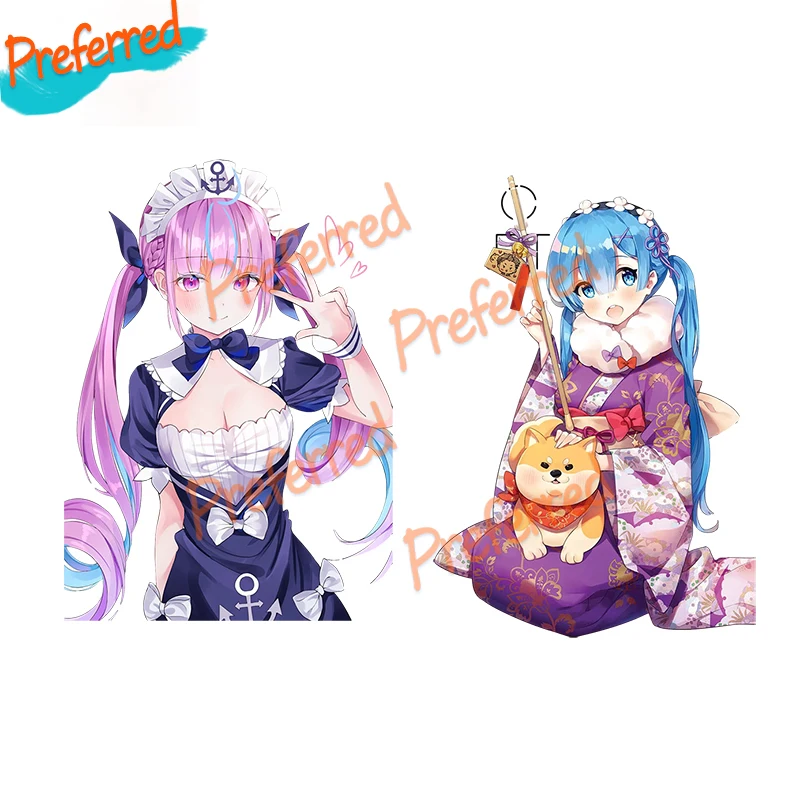 

High Quality Anime Girl Car Windshield Sticker Road Bike Decal Design Racing Number Helmet Decals