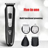 WAIKIL Professional Electric Men's Hair Clipper Hair Trimmer Five in One Shaver USB Rechargeable Cordless Digital Barber 2