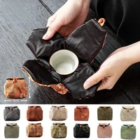 Chinese Simple Teaware Storage Bag Traditional Kung Fu Tea Accessories Portable Travelling Teacup Jewelry Protection Fabric Bags 1