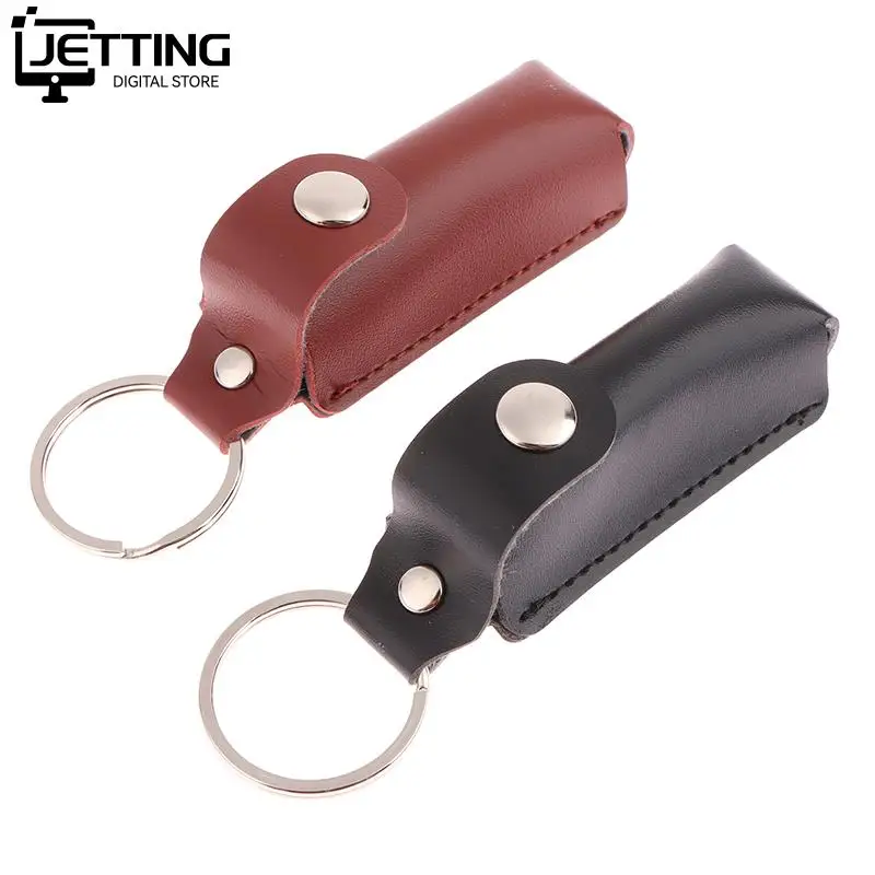 USB flash drive protective bag portable pocket leather key ring