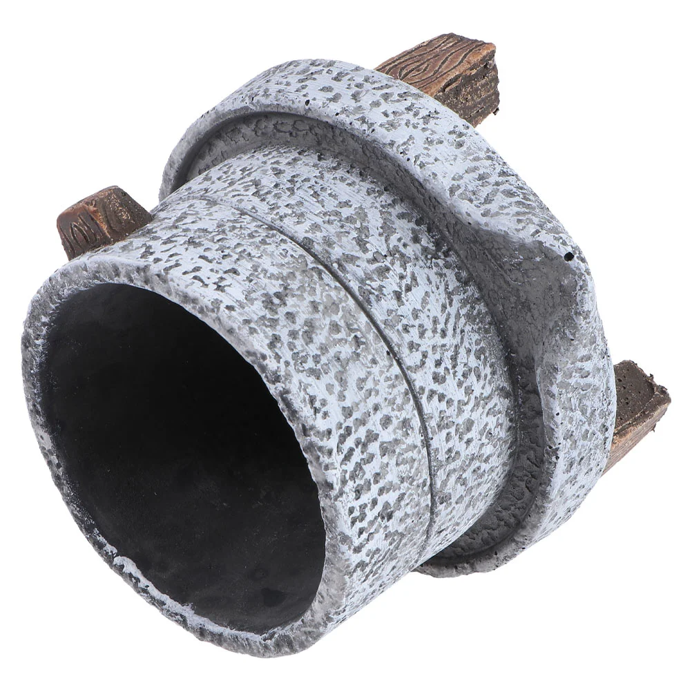 

Creative Plant Container Decor Flowerpot Adornment Cement Craft Stone Mill Flower Planter