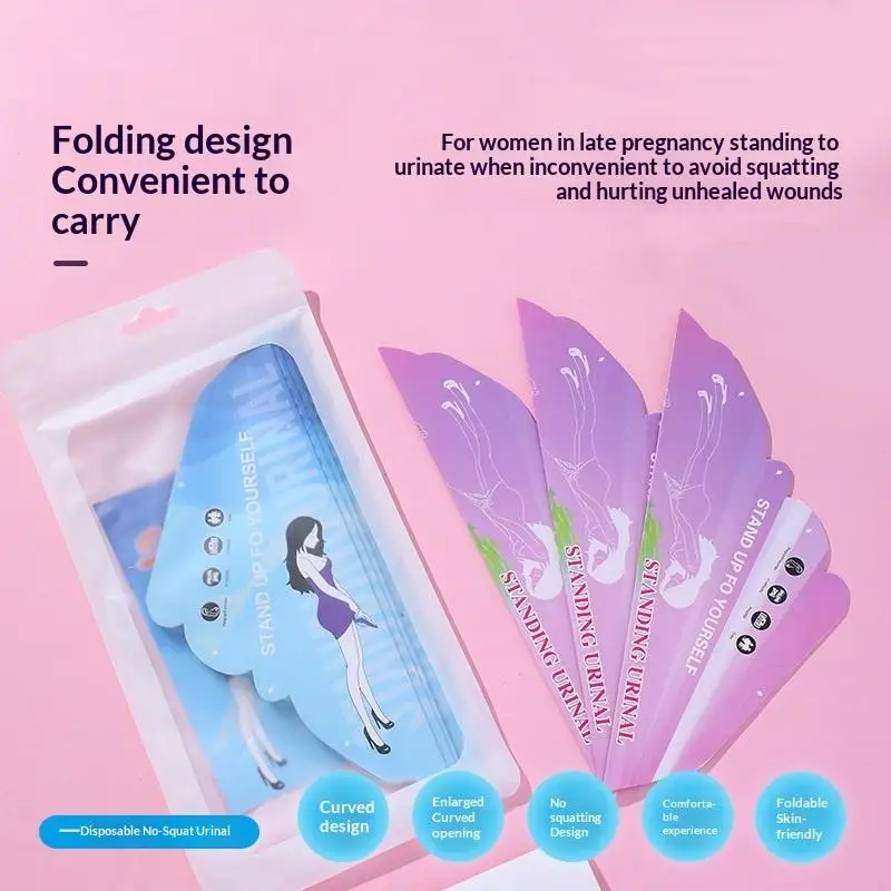 10개입 종이 소변기, 임산부용 스탠딩 소변기, 일회용 여성 소변기, 접이식 소변 종이컵
