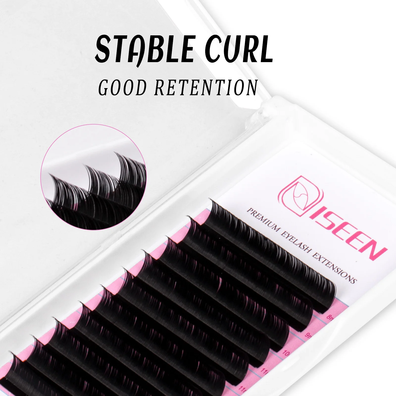 Matte Black Mink False Eyelash Extensions for Natural Makeup Look