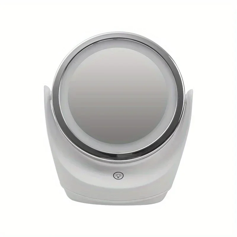 LED Makeup Mirror Intelligent Makeup Mirror Desktop Mirror with Light Student Makeup Princess Mirror Portable Small Mirror 4