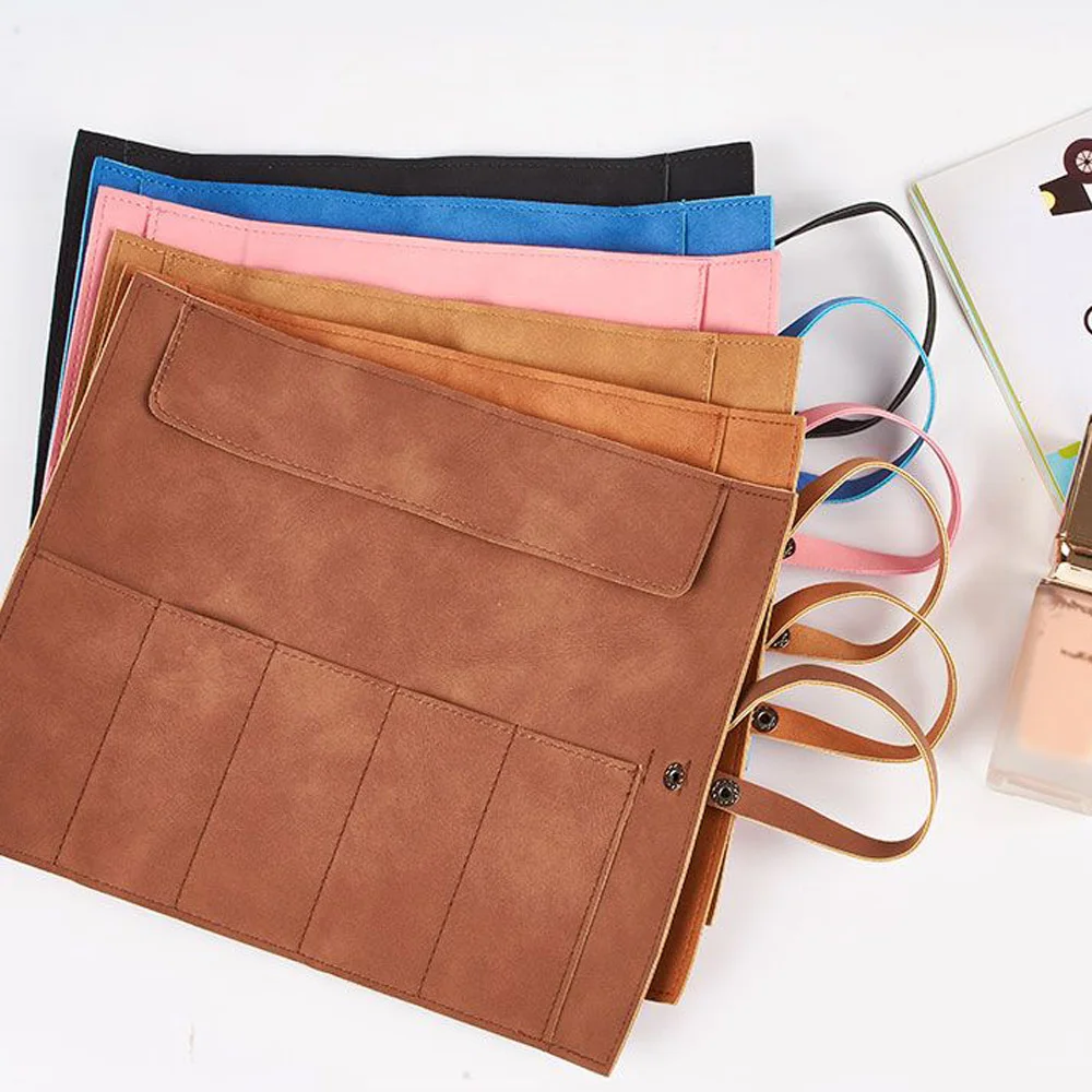 Travel Watch Organizer | 5-Slot Full Grain Leather Watch Band Roll Organizer, Handmade ... - SKU WBRO1625 - UGI Packaging