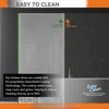 35" W x 55" H Bathtub Shower Door. 1/4" Easy Clean Tempered Glass Frameless Tub Door. 180° Rotatable Bi-Folding Shower Doors 2