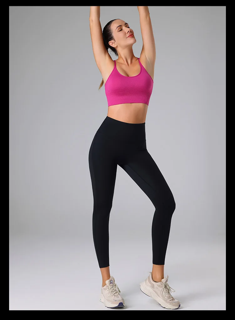 Frauen Cross Strap Sport BH Top Frauen Push-up Sport BH Yoga Gym Crop Top Büstenhalter Fitness Top Sport BH atmungsaktive BHs neu – Detail 11