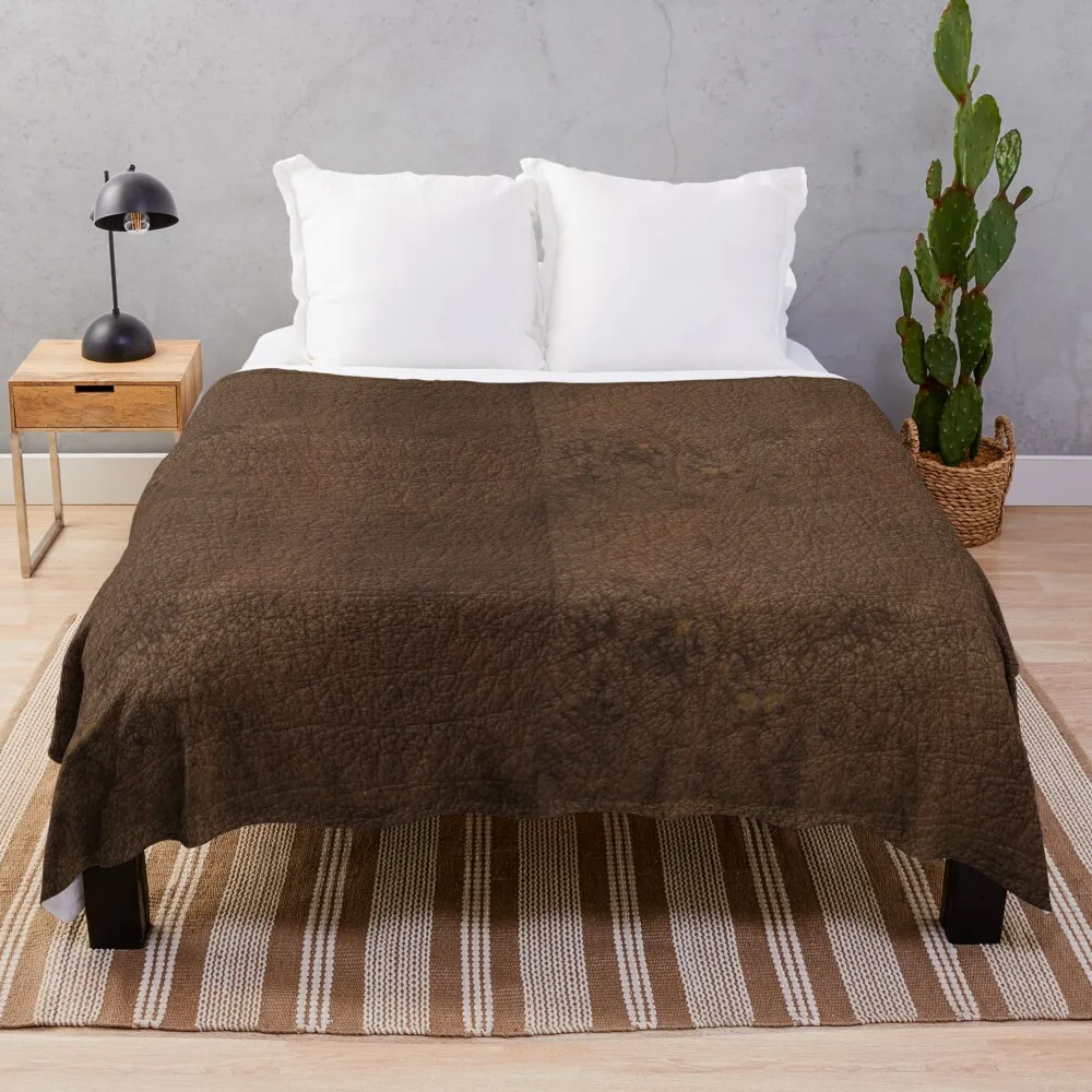 

Tan Brown Leather | Ethical Cowhide and Skin Throw Blanket Quilt Blanket Bed covers Picnic Blanket Giant Sofa Blanket