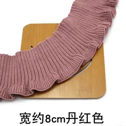 Winter Knit Ribbed Cuff Spandex Ruffled Fabric for Women's Collars and Coats (5   8cm wide)