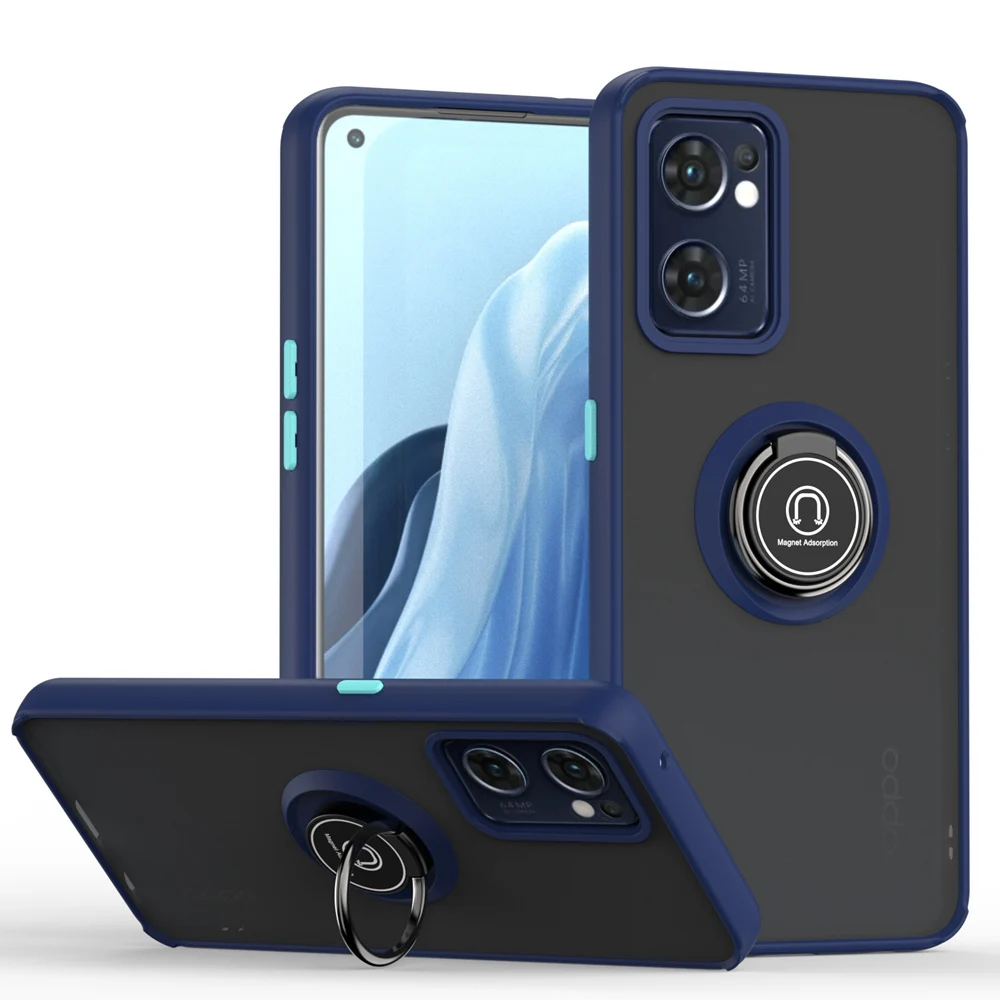 

Матовая искусственная кожа для OPPO Reno7 Чехол 7 Z 5 Lite 5F 4 Pro прозрачное кольцо противоударный чехол для телефона OPPO A52 A72 A92 A5 A9 2020