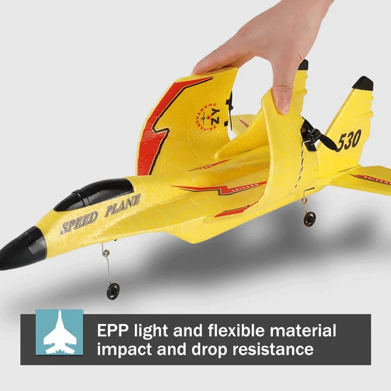 LED 조명이 있는 RC 비행기 SU35 2.4G, 항공기 리모컨 비행 모델 글라이더 비행기 SU57 EPP 폼 장난감, 어린이 선물