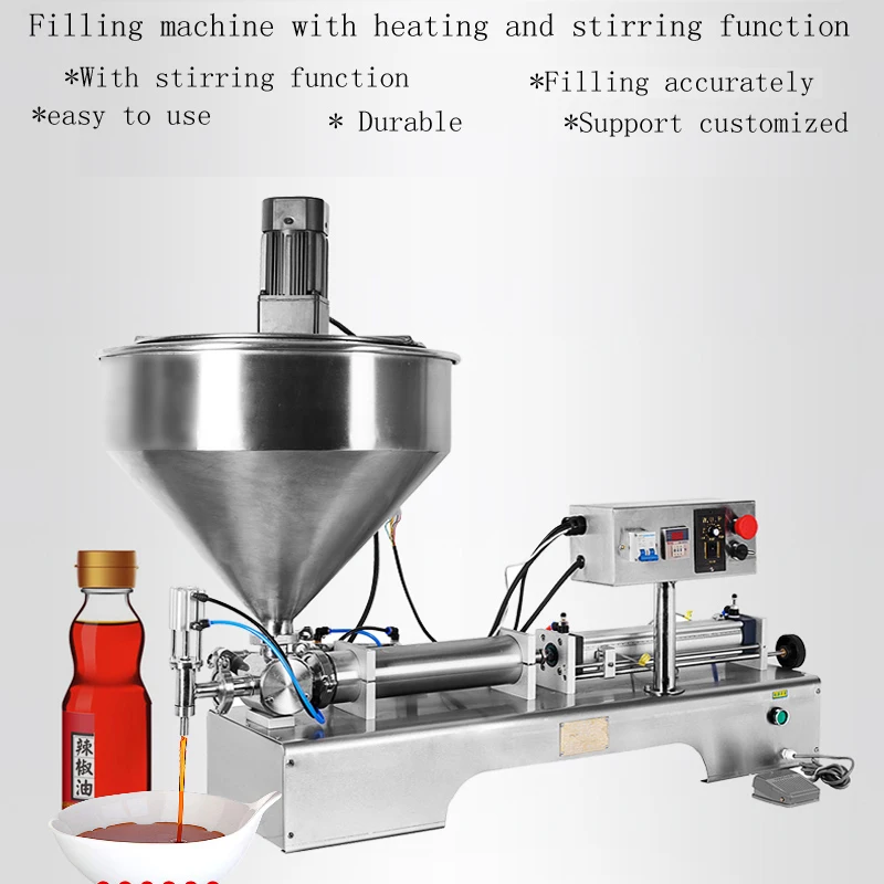 

Paste Filling Machine Stainless Steel Semi Automatic Horizontal Pneumatic Liquid Filling Machine Cosmetics Soft Drink Filler