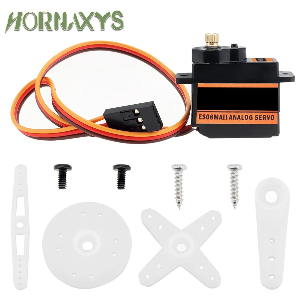 EMAX ES08MA ES08MAII 12g мини металлическая Шестерня Аналоговый сервопривод для Rc Хобби Автомобиль Лодка вертолет самолет Rc робот