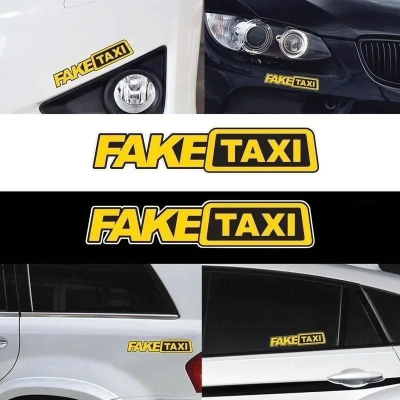 1 Pack of Fake Taxi Stickers Vinyl Decals Car Window Drift Funny Stickers