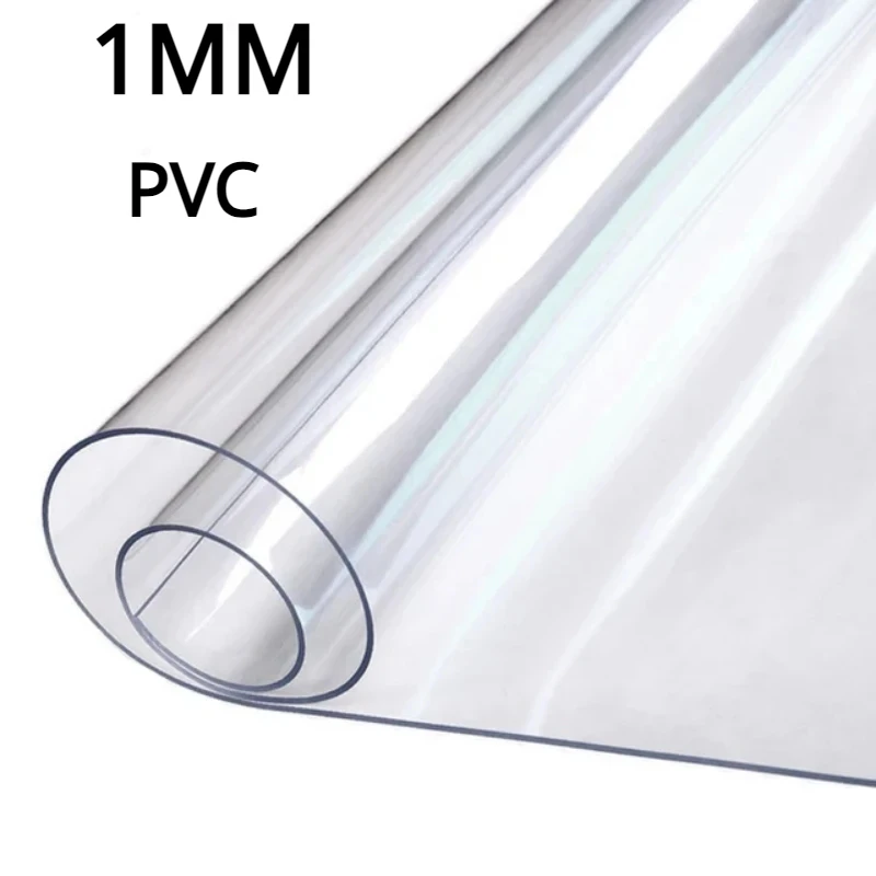 

1mm PVC Transparent Tablecloth Rectangle Waterproof Table Cover Oilproof Table Cloths Soft Glass Cloth Kitchen Decoration