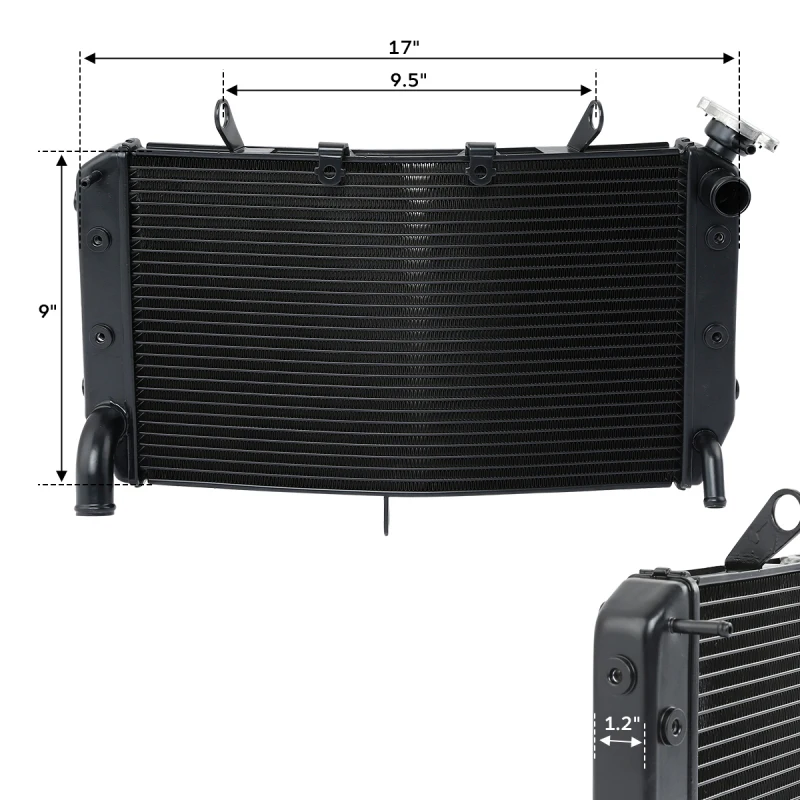 Motorcycle Radiator Cooler For Yamaha FAZER 1000 FZ1-S FZ1S FZ1-N FZ1N 2006-12 FZS1000 06-15 FZ8-N FZ8-S FZ8-NA FZ8-SA 2011-2015 motorcycle radiator oil cooler