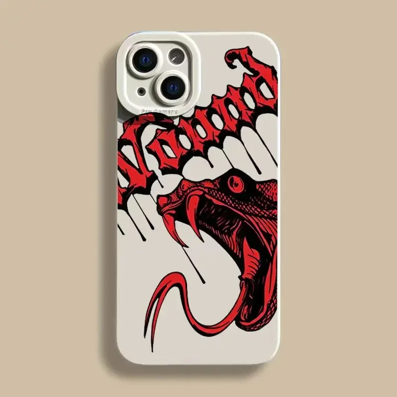 thumbnail image 1 of Funda de teléfono con estampado de serpiente negra para iPhone, carcasa de silicona suave a prueba de golpes para modelos 11, 12, 13, 14, 15 Pro Max, X, XS Max, XR, 8, 7 Plus, SE2020 Mini, 1 of 5