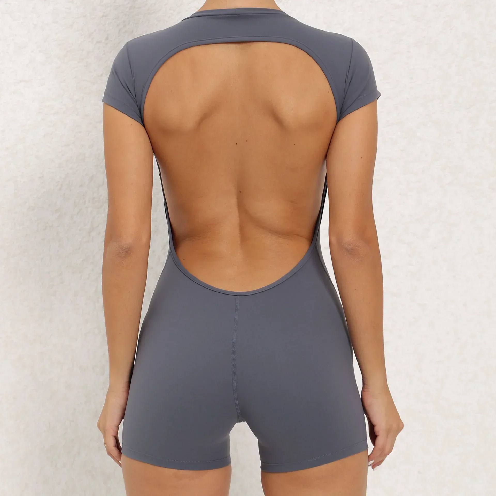 Jumpsuits Gym Set Women Padding Sports Overalls for Women Sportswear Tracksuit Yoga Clothing DV510 Gray Rose Red yoga set,sports set,gym workout set,sportswear set,fitness set,sports bra set,yoga pants set,fitness jumpsuit