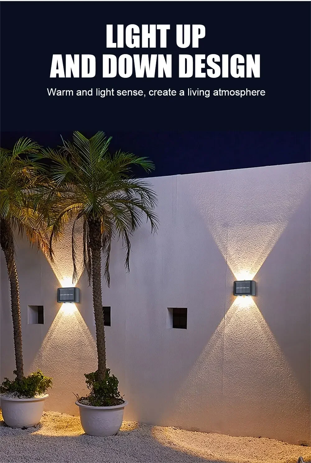 Description Picture 3 of itemSolar LED Light Outdoor Solar Lighting Lamp Streetlights Exterior Decoration Garland Waterproof Solar Garden Light Wall Light