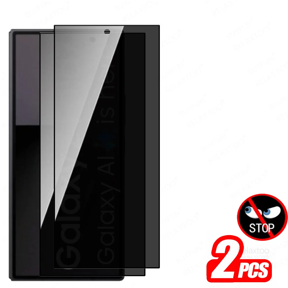 Anti-Spy Privacy Screen Protector for Foldable Phones - Tempered Glass, 4-in-1 Pack