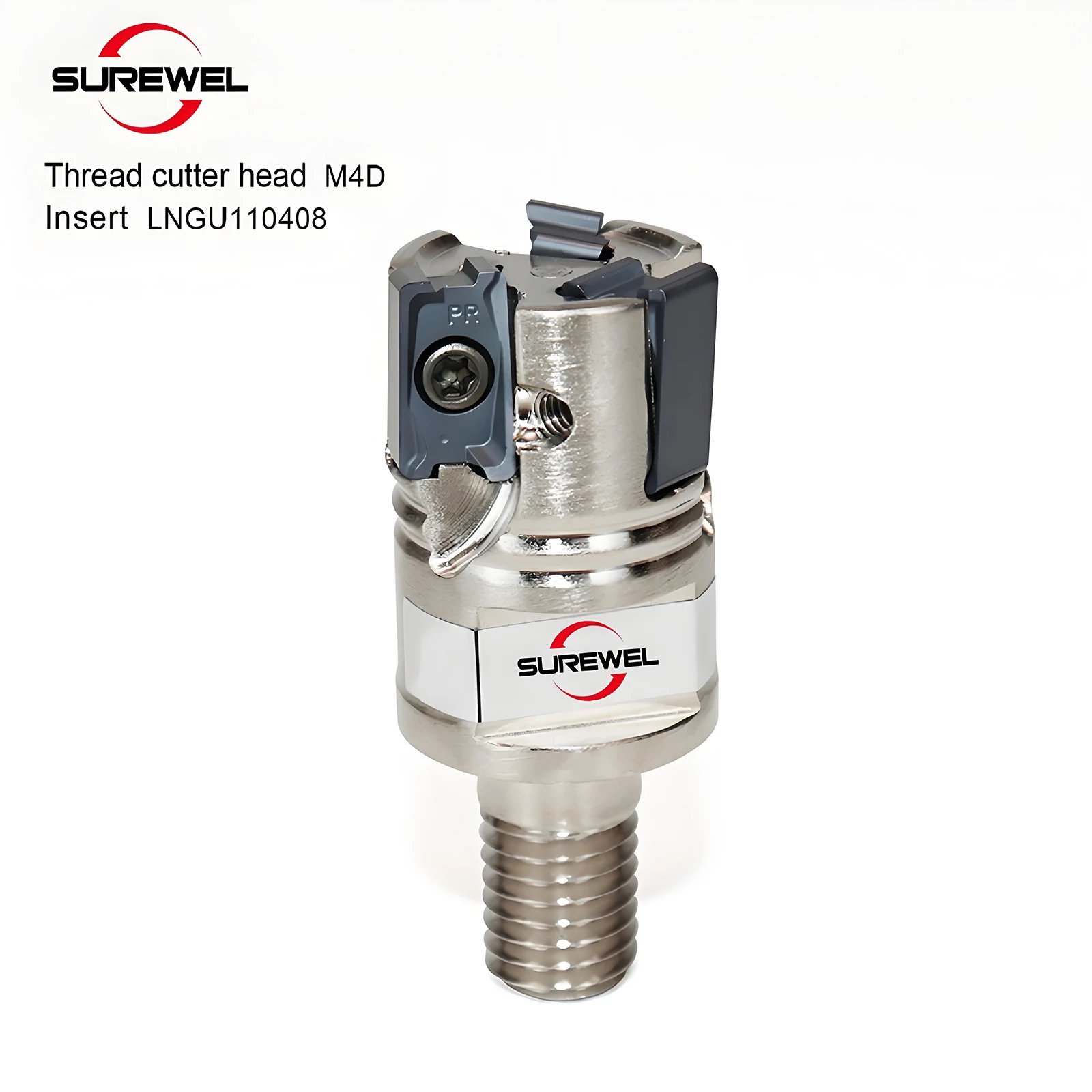 SUREWEL LN11 Modulart Schraubverbindung, Fräskopf, Hartmetall, Quadratschulterschneider-Einsätze LNGU110408, Material k.pm